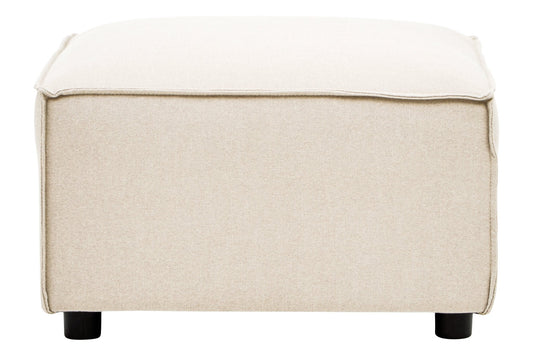 Rana Cream Fabric Sofa Ottoman - Skandi London
