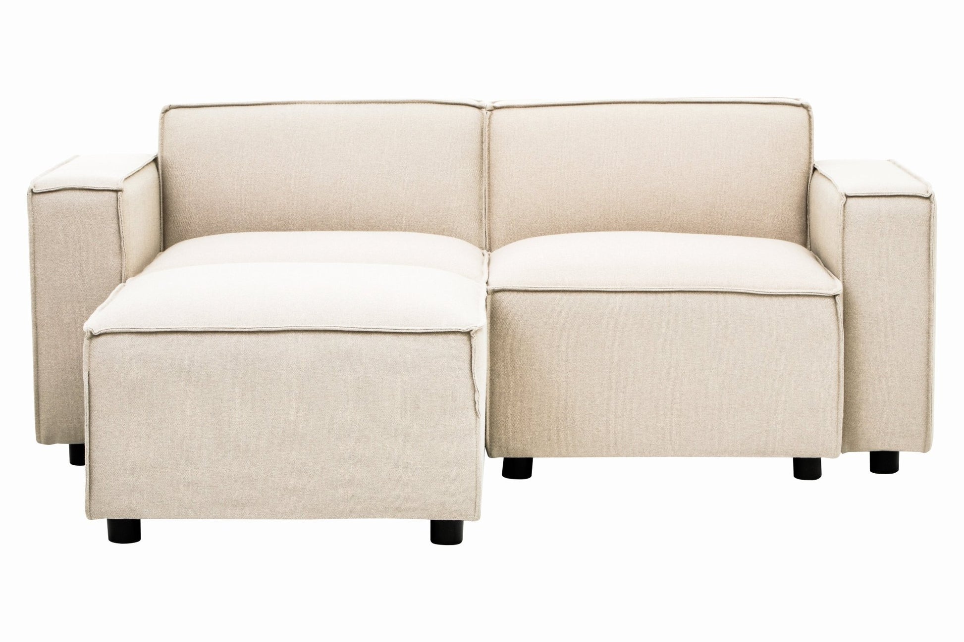 Rana Cream Fabric Sofa Ottoman - Skandi London