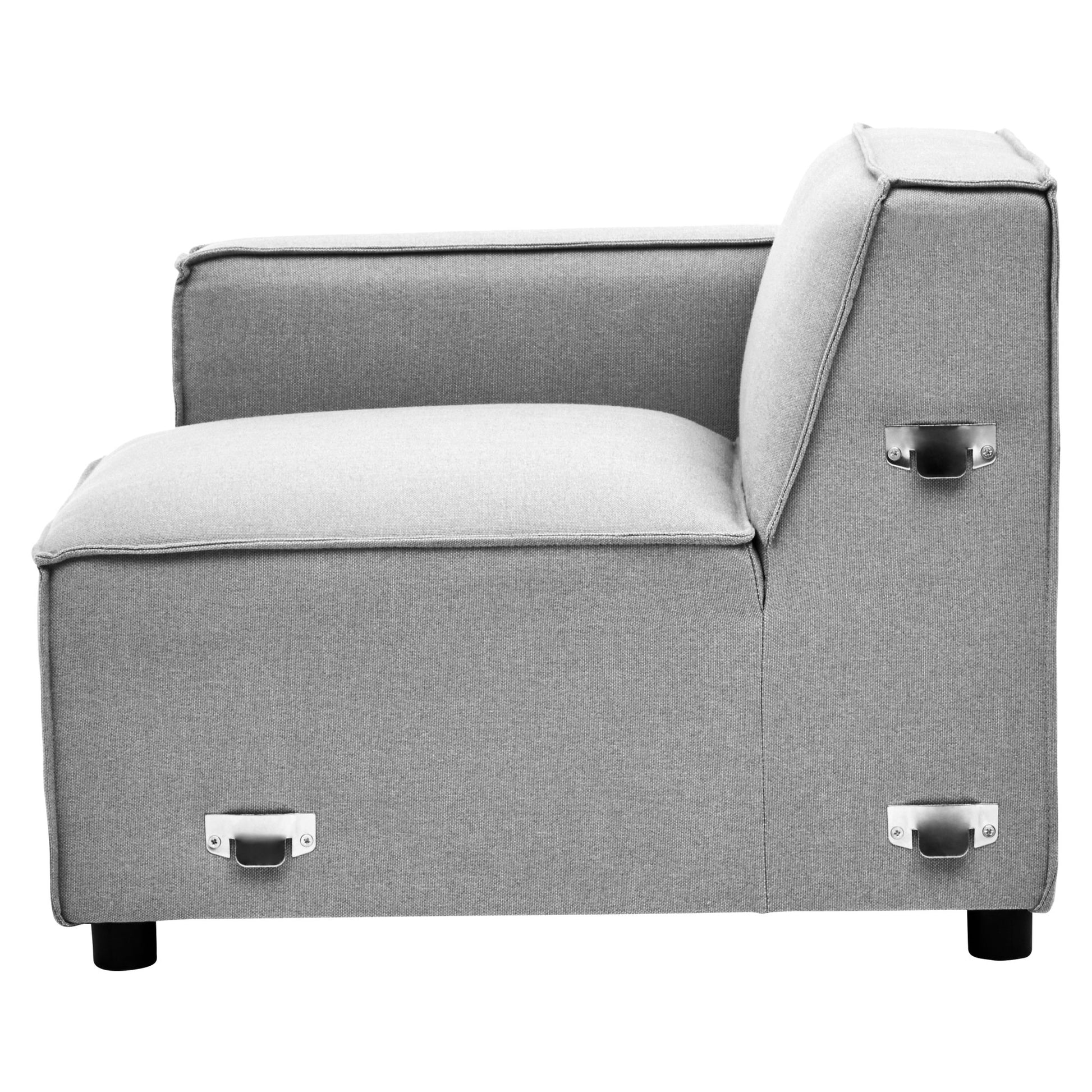 Rana Grey Fabric Right Arm Sofa - Skandi London