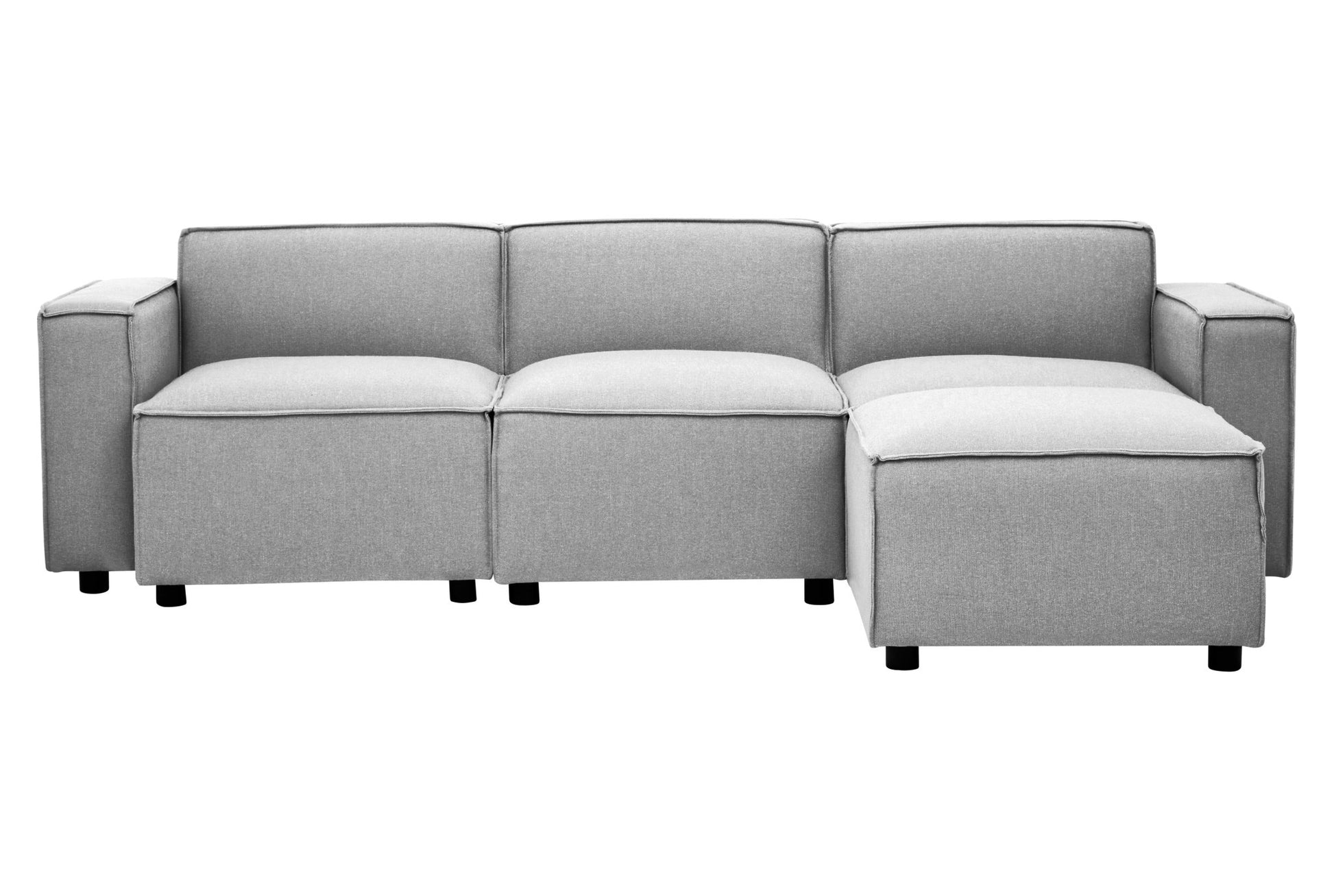 Rana Grey Fabric Right Arm Sofa - Skandi London