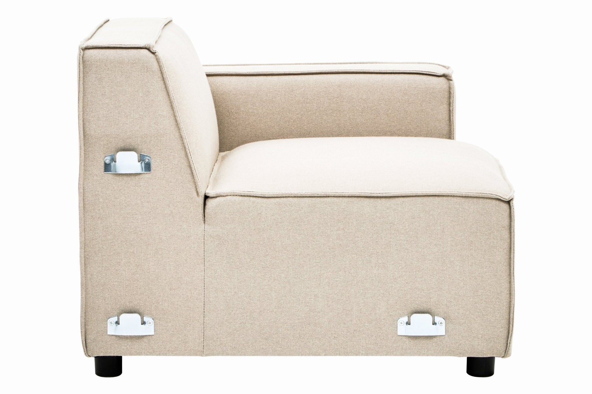 Rana Cream Fabric Left Arm Sofa - Skandi London