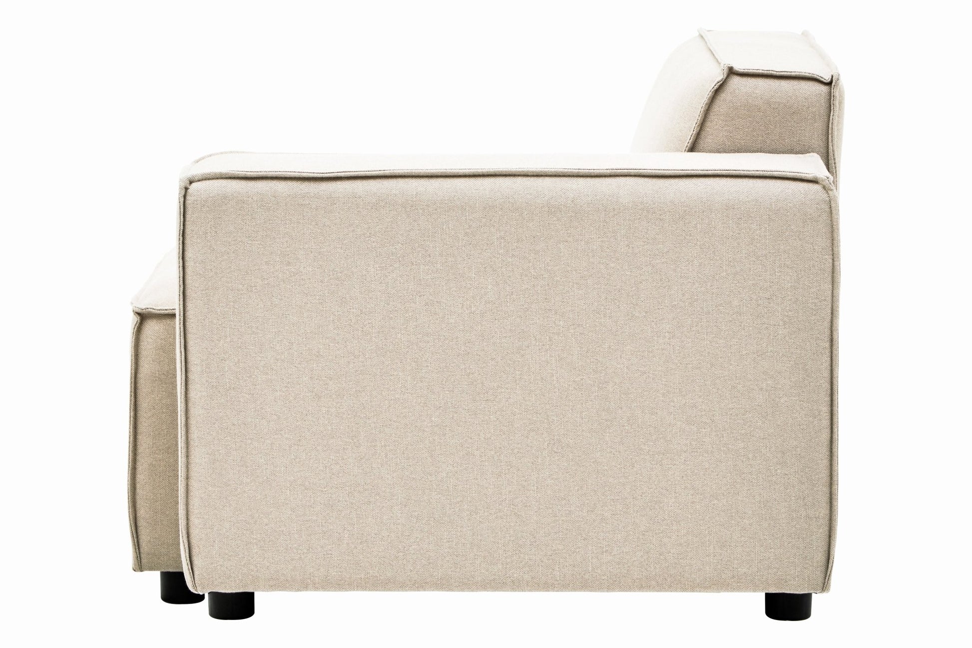 Rana Cream Fabric Left Arm Sofa - Skandi London