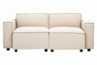 Rana Cream Fabric Left Arm Sofa - Skandi London