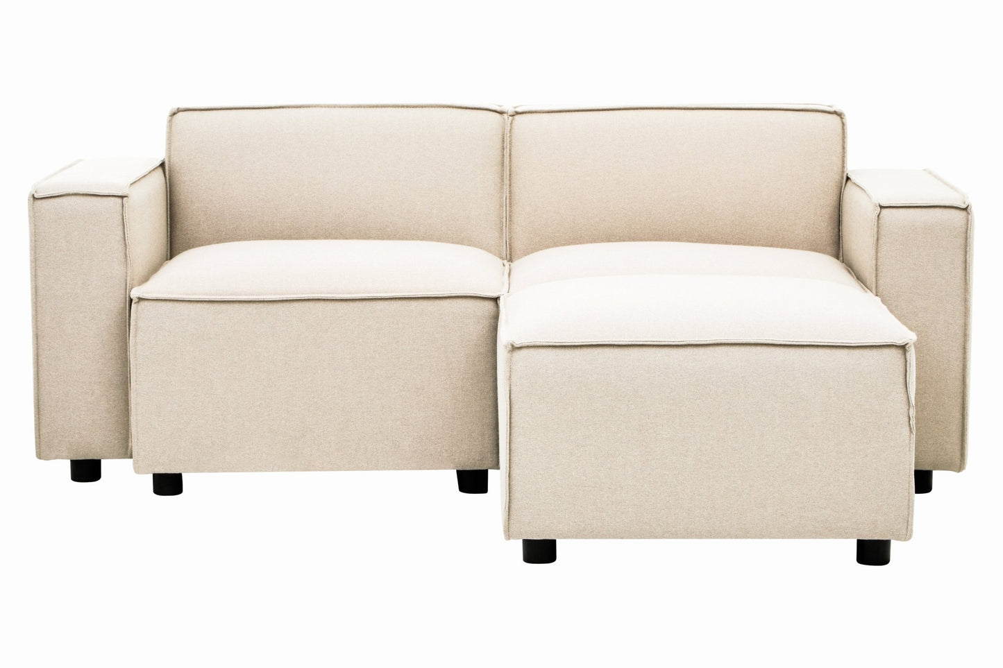 Rana Cream Fabric Left Arm Sofa - Skandi London