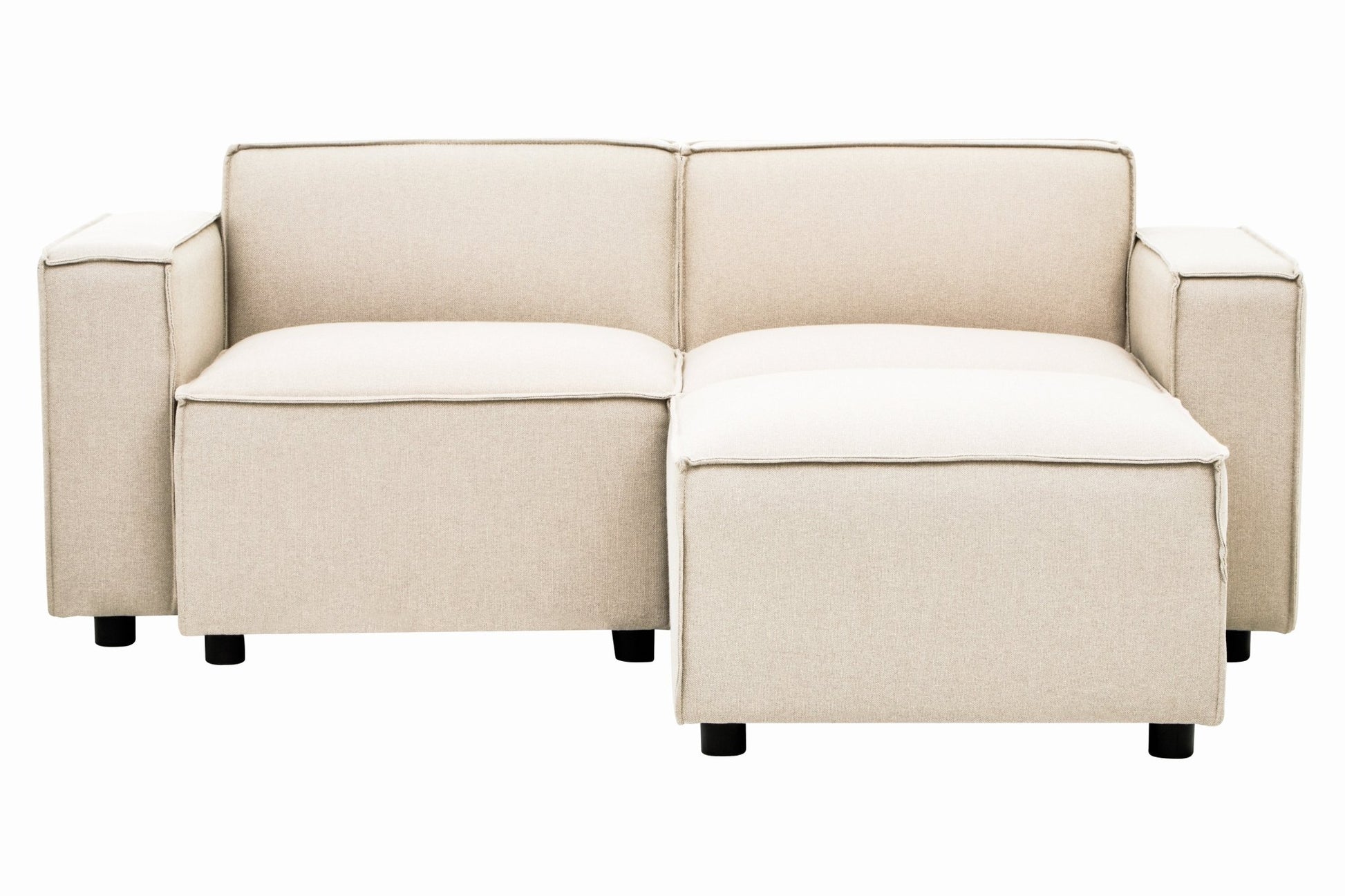 Rana Cream Fabric Left Arm Sofa - Skandi London