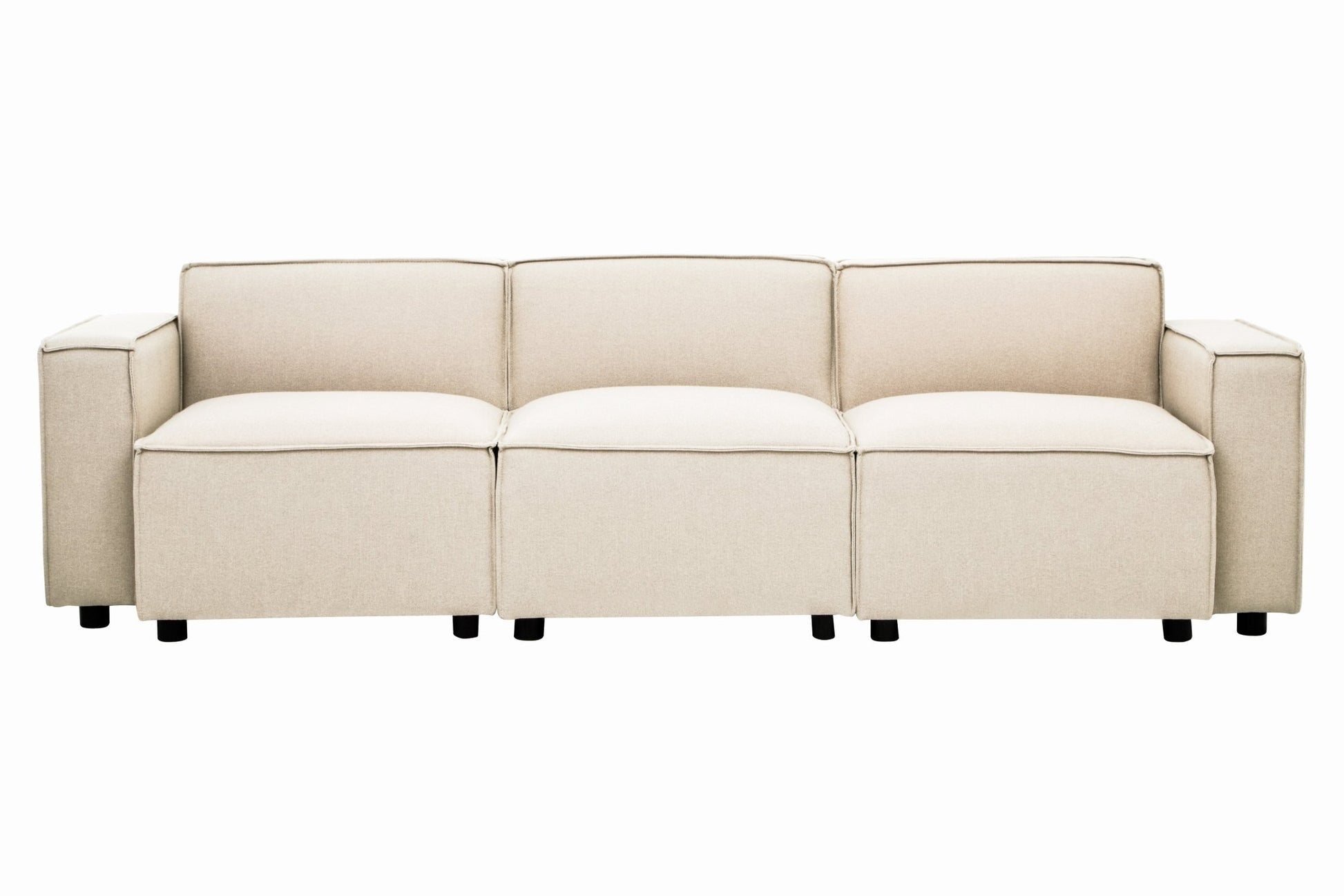Rana Cream Fabric Left Arm Sofa - Skandi London