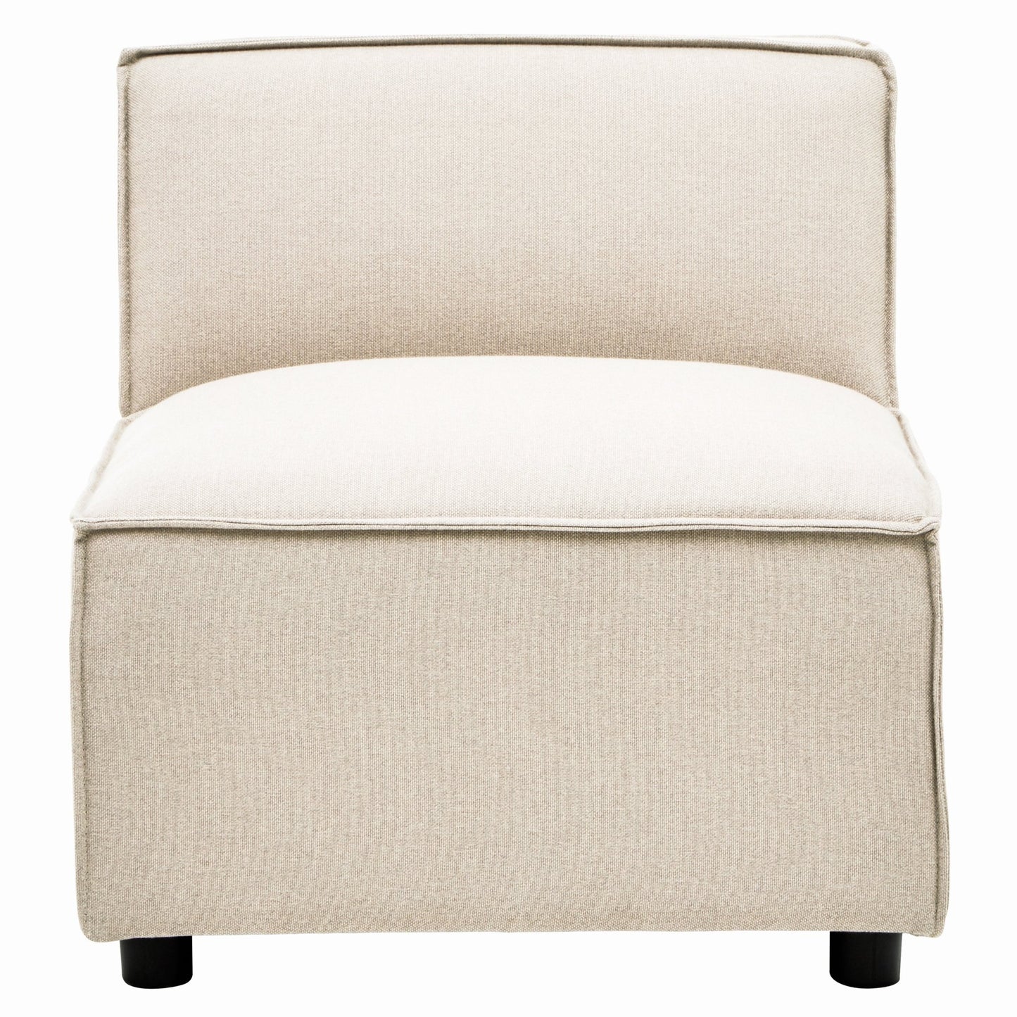 Rana Cream Fabric Armless Sofa - Skandi London