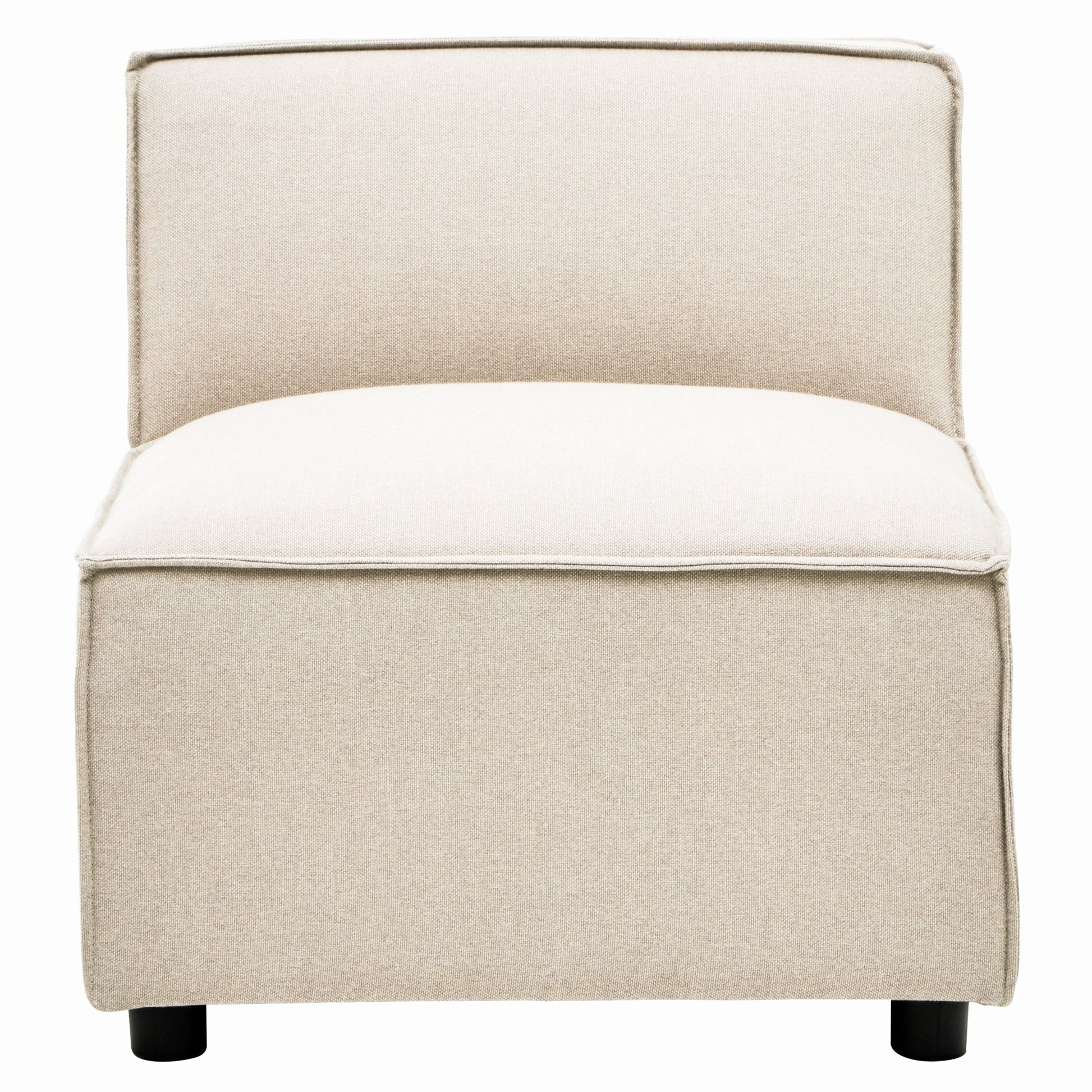 Rana Cream Fabric Armless Sofa - Skandi London