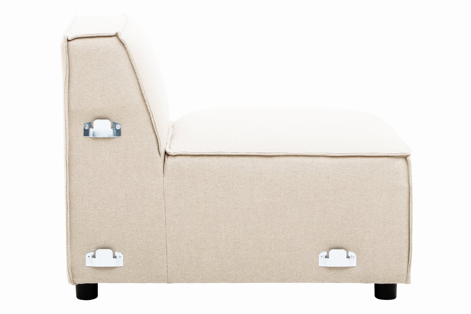 Rana Cream Fabric Armless Sofa - Skandi London