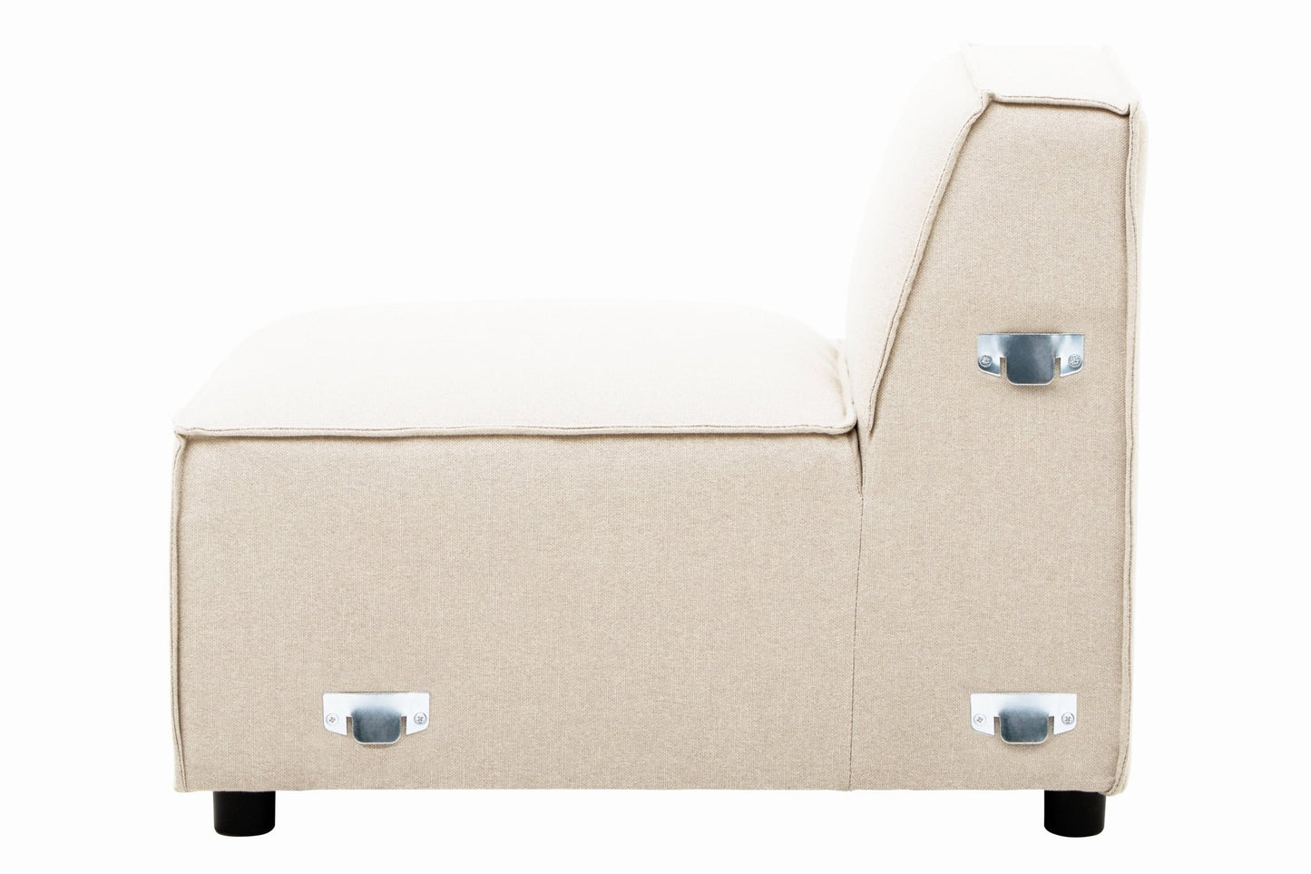 Rana Cream Fabric Armless Sofa - Skandi London