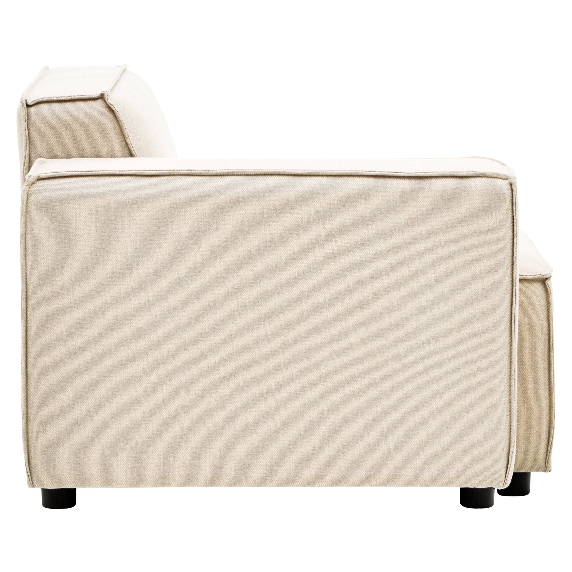 Rana Cream Fabric Right Arm Sofa - Skandi London
