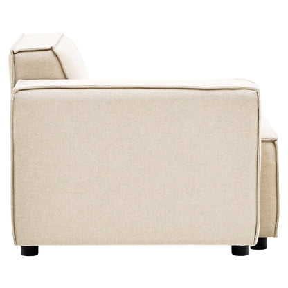 Rana Cream Fabric Right Arm Sofa - Skandi London