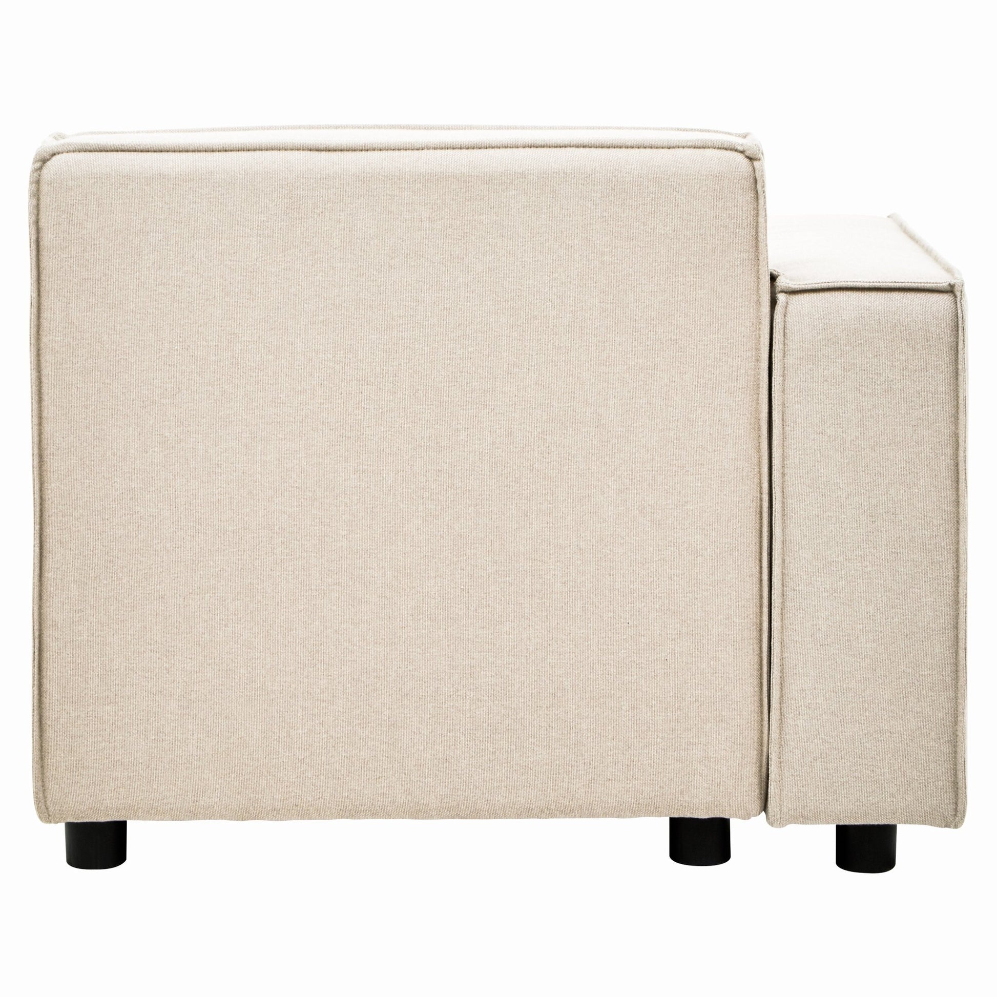 Rana Cream Fabric Right Arm Sofa - Skandi London