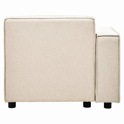 Rana Cream Fabric Right Arm Sofa - Skandi London