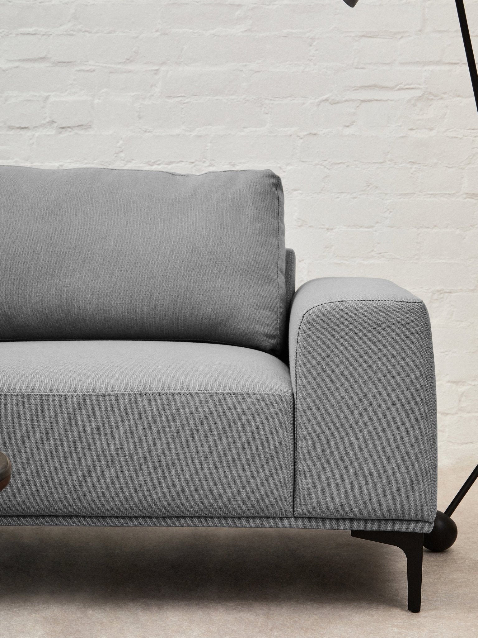 Rakel 3 Seat Grey Fabric Right Chaise Sofa - Skandi London