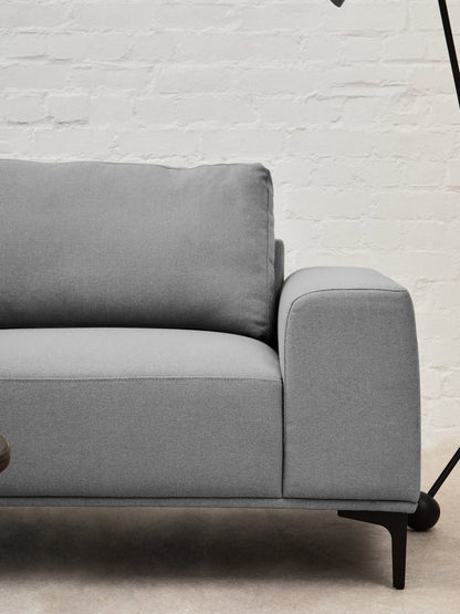 Rakel 3 Seat Grey Fabric Right Chaise Sofa - Skandi London