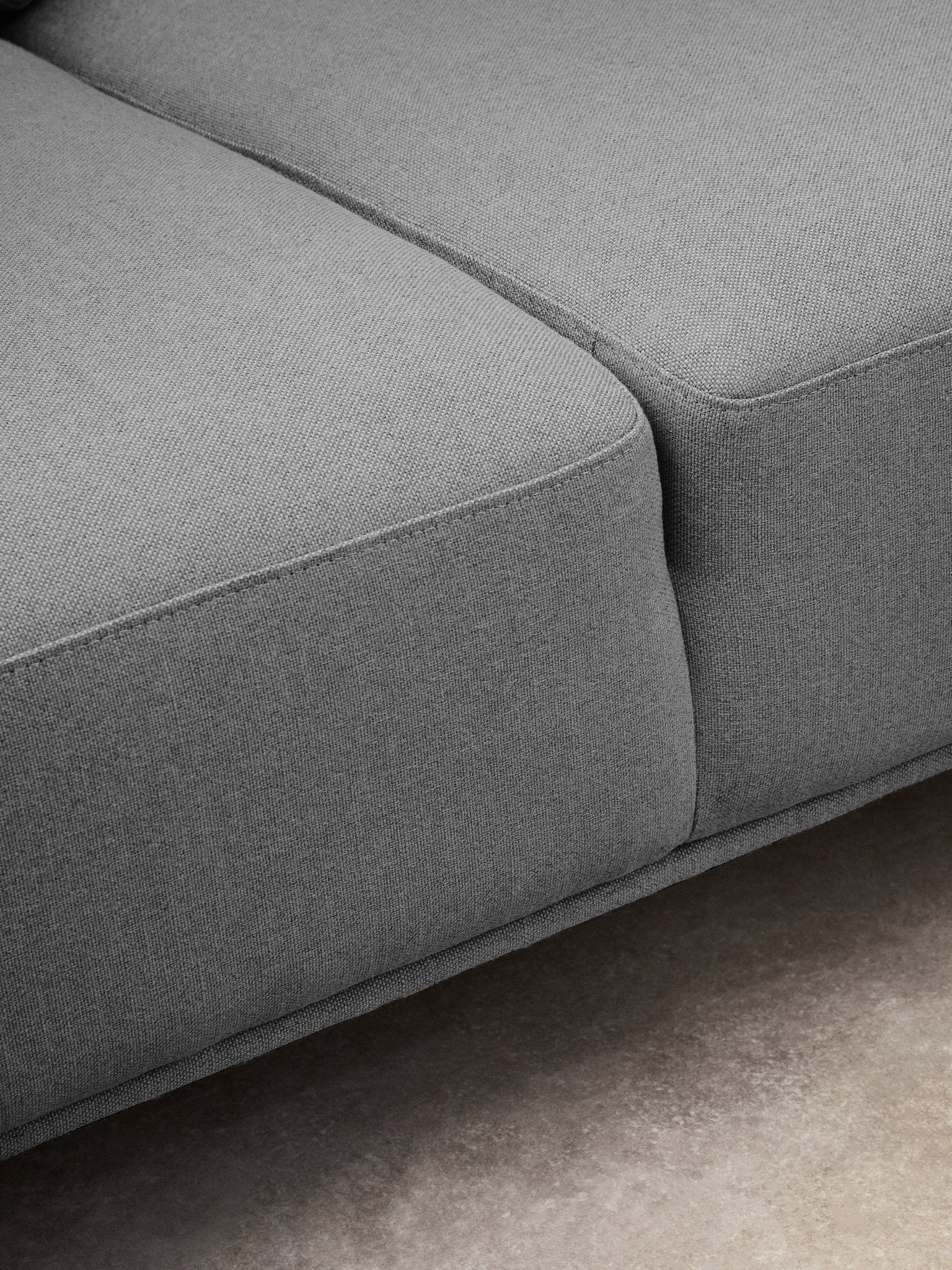 Rakel 3 Seat Grey Fabric Right Chaise Sofa - Skandi London
