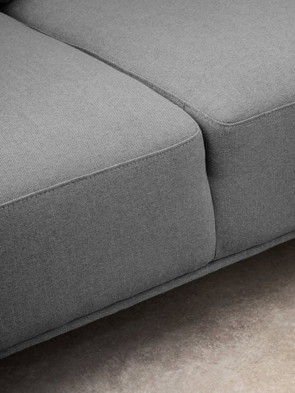 Rakel 3 Seat Grey Fabric Right Chaise Sofa - Skandi London
