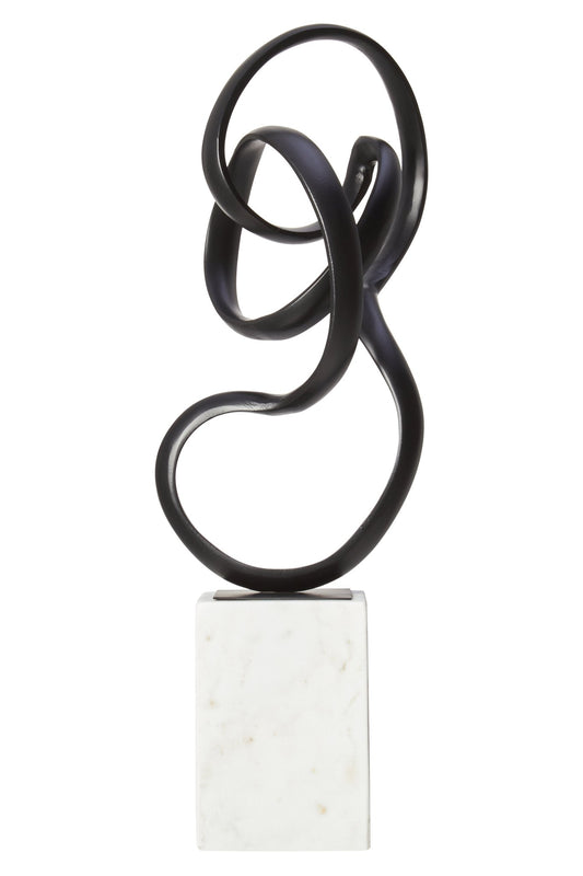 Kaspar Black Finish Aluminium Knot Sculpture - Skandi London