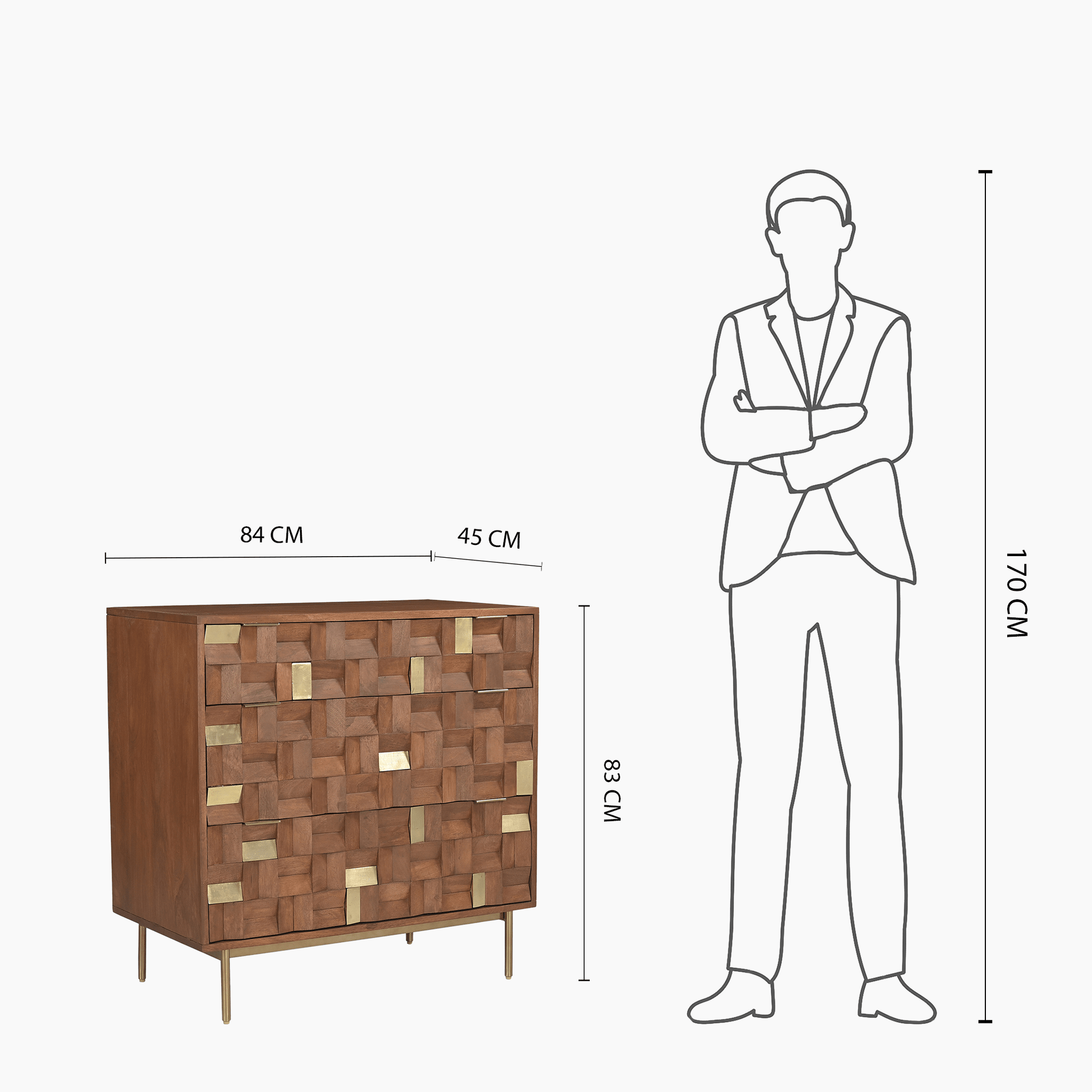 Barnes Three Chest Of Drawers - Skandi London