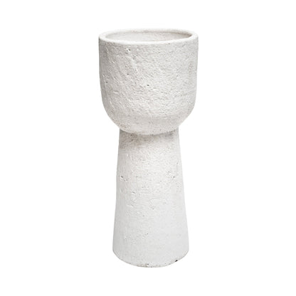 Suren Tall Planter Rustic White - Medium - Skandi London