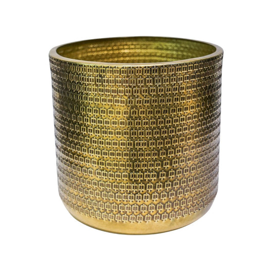 Thor Embossed Planter Gold - Large - Skandi London