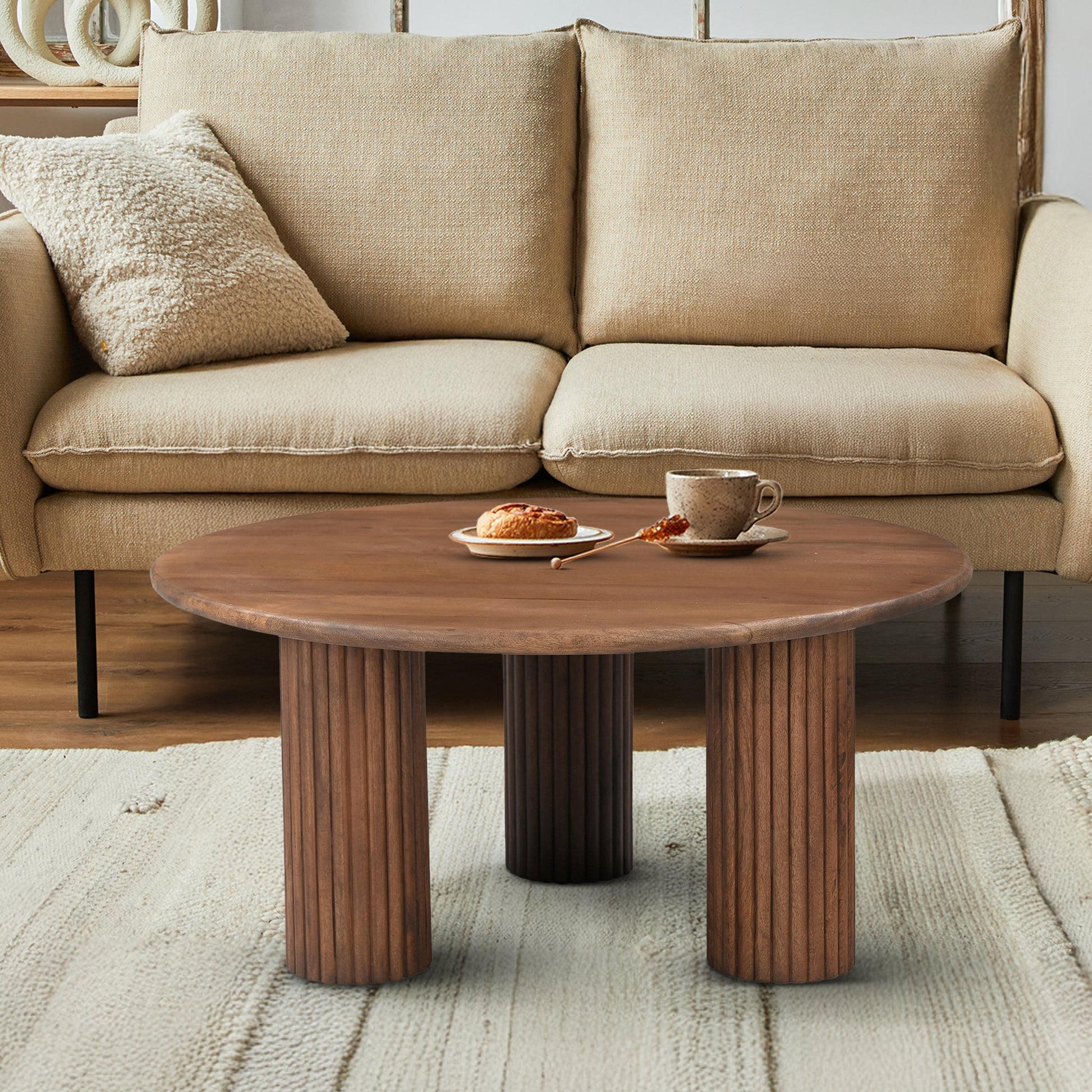 Shadwell Ribbed Coffee Table - Skandi London
