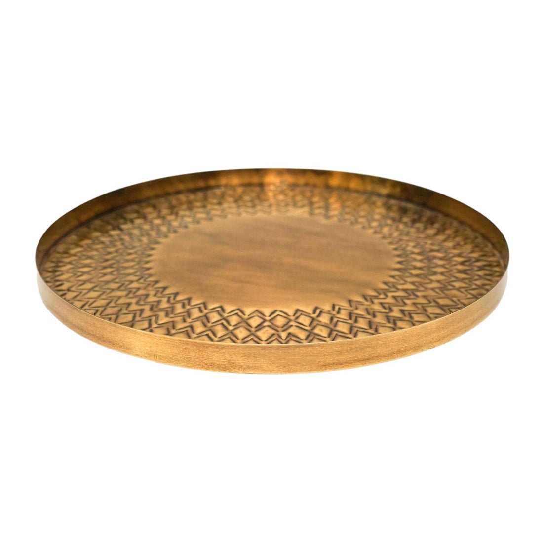 Thor Embossed Tray Gold - Skandi London