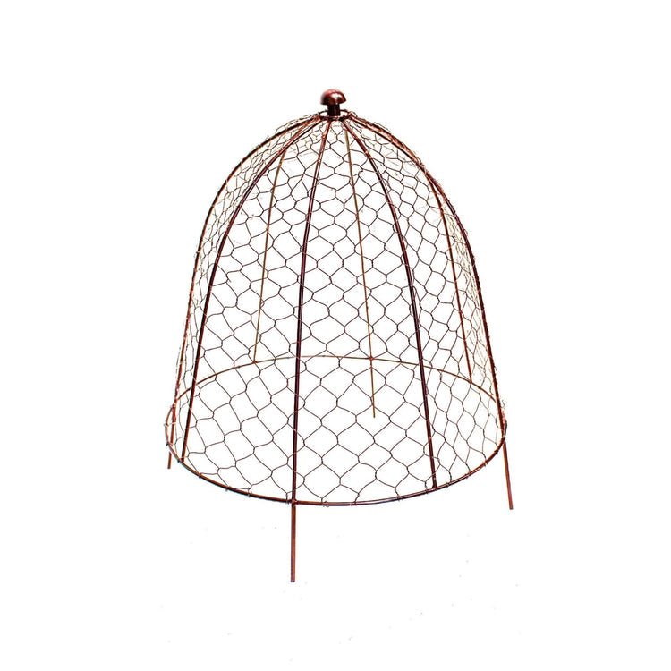 Outdoor Wire Netted Plant Protector Bronze H55cm W47 - Skandi London