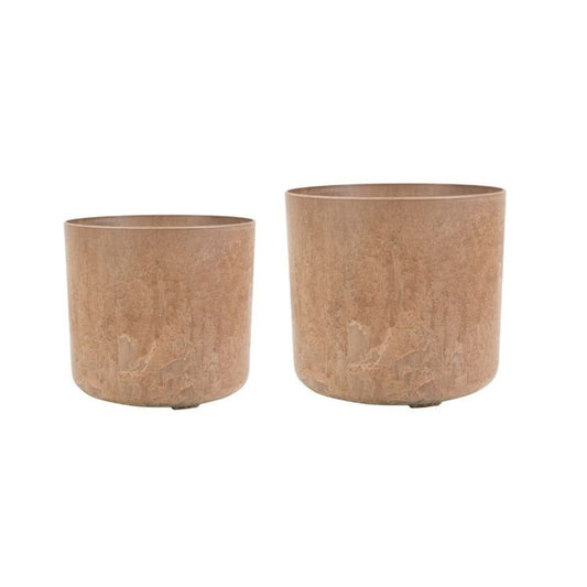 Celine Set of Two Recycled Oak Planters - Skandi London