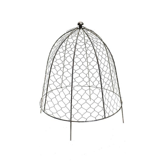 Outdoor Wire Netted Plant Protector Zinc H48cm W36 - Skandi London