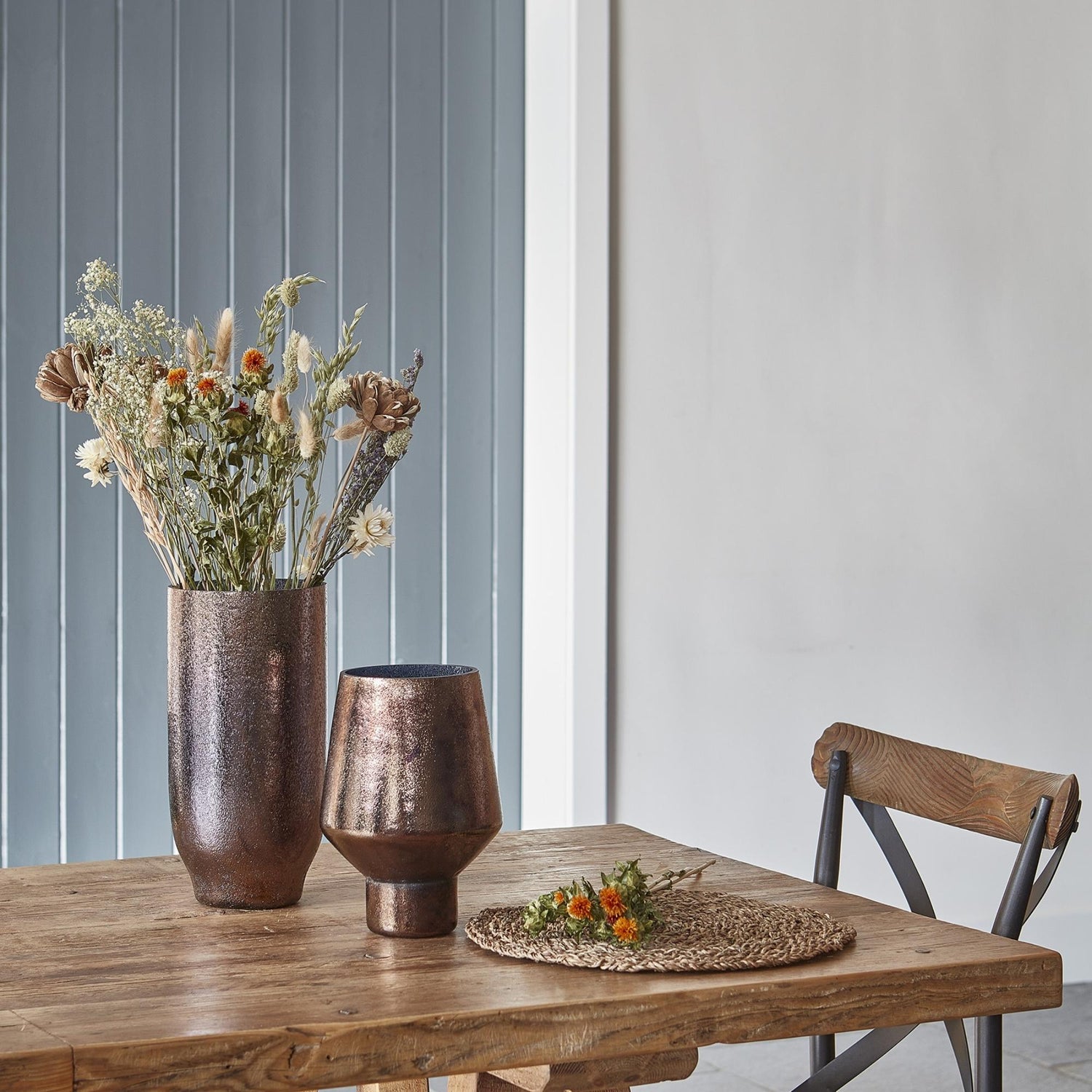 Avald Tall Curved Bronze Vase Tall - Tall - Skandi London