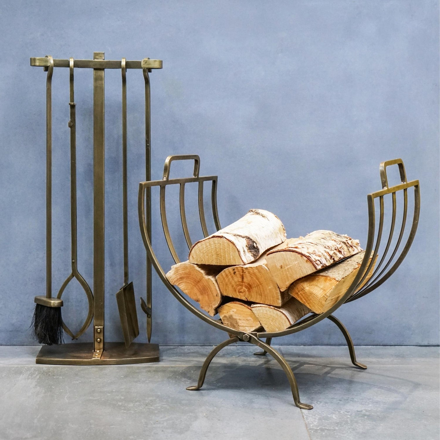 Horten Log Basket Brass - Skandi London