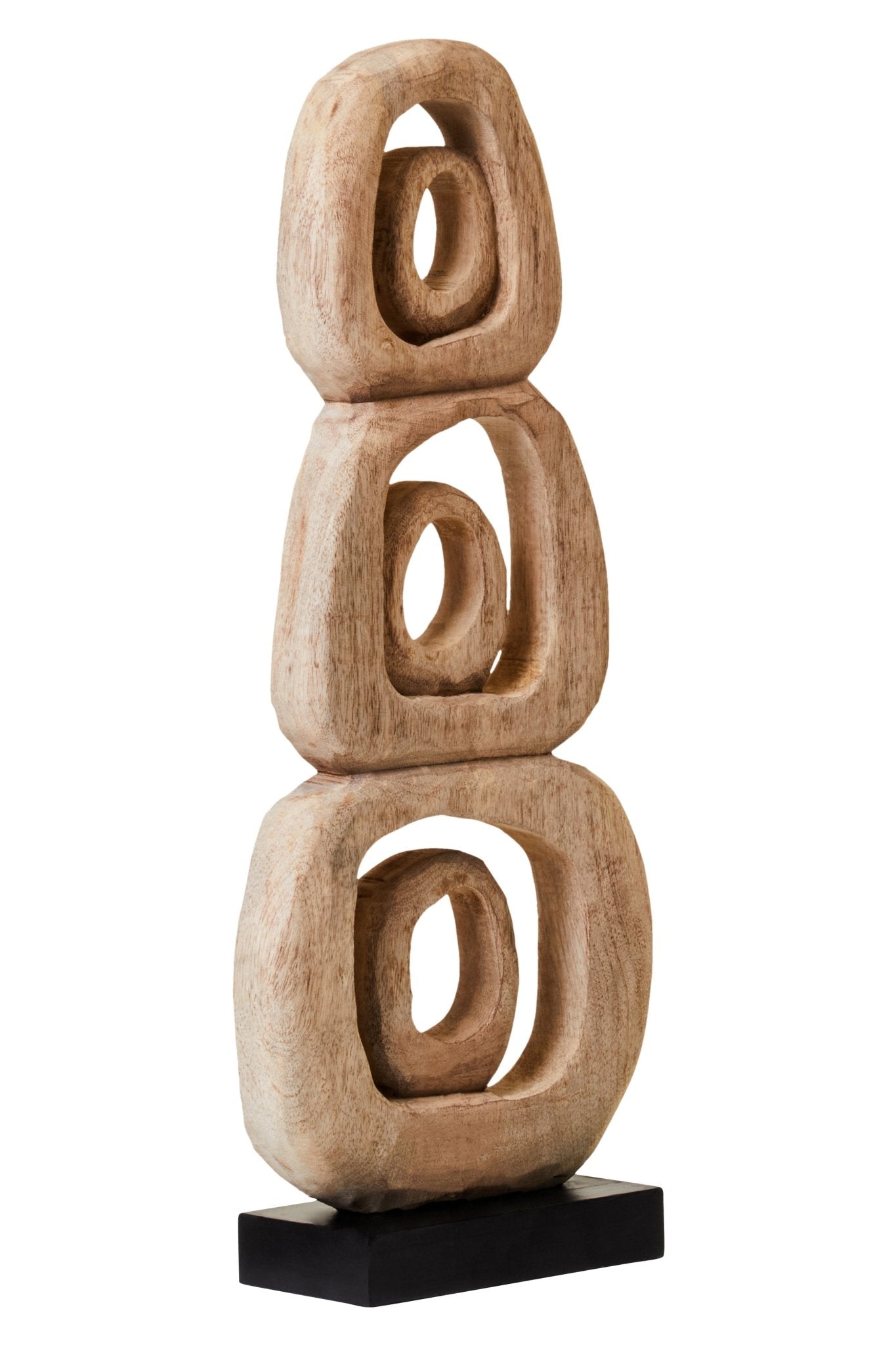 Eir Natural Mango Wood Ring Sculpture - Skandi London