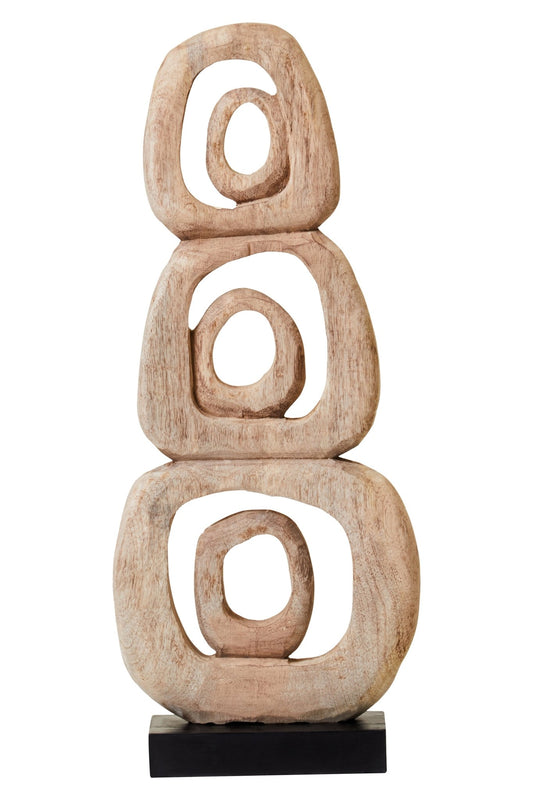 Eir Natural Mango Wood Ring Sculpture - Skandi London