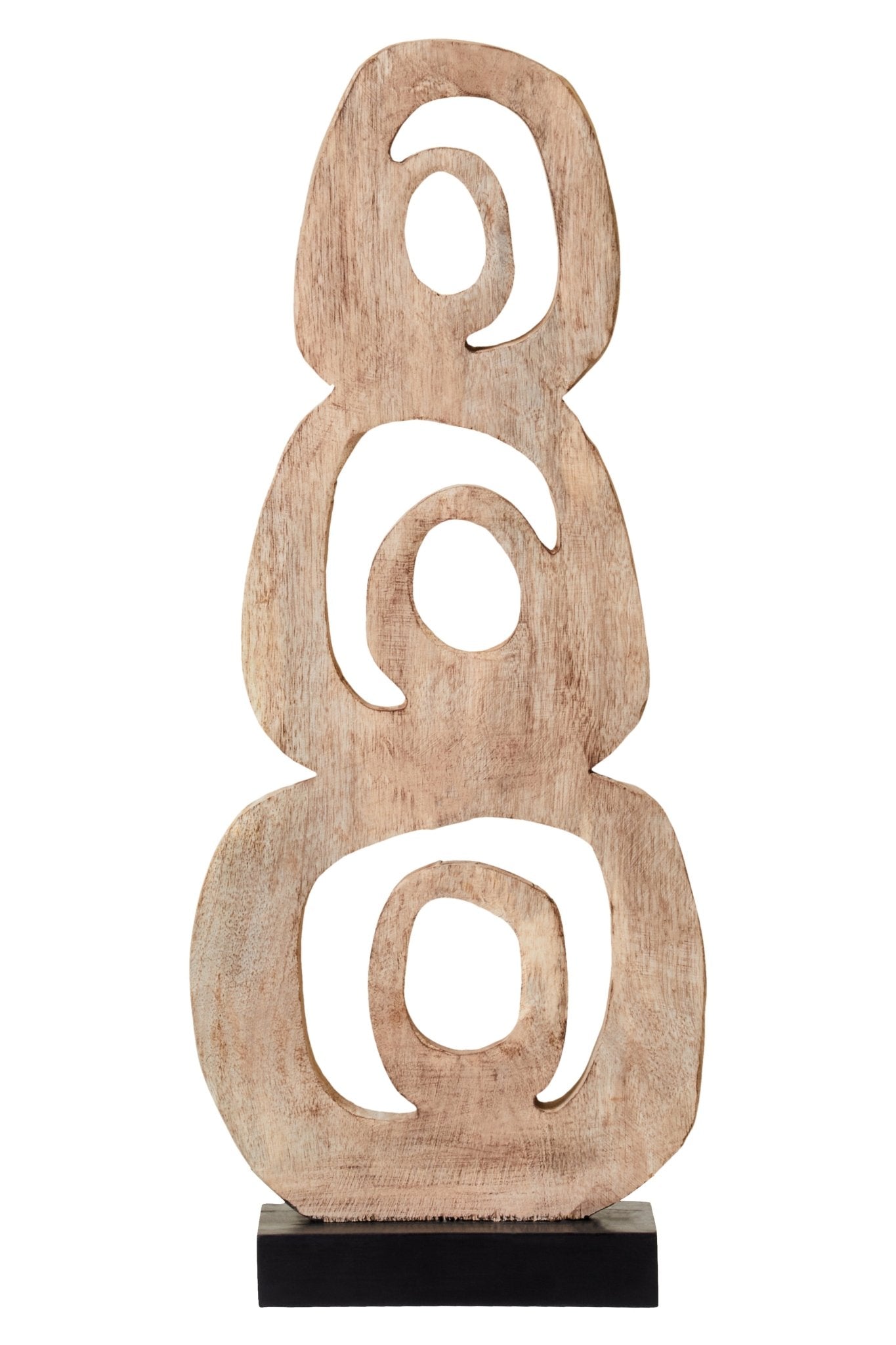 Eir Natural Mango Wood Ring Sculpture - Skandi London