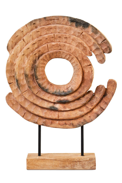 Eir Mango Wood Ring Sculpture - Skandi London