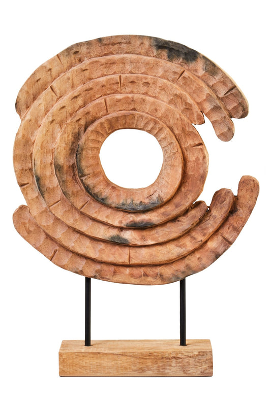 Eir Mango Wood Ring Sculpture - Skandi London