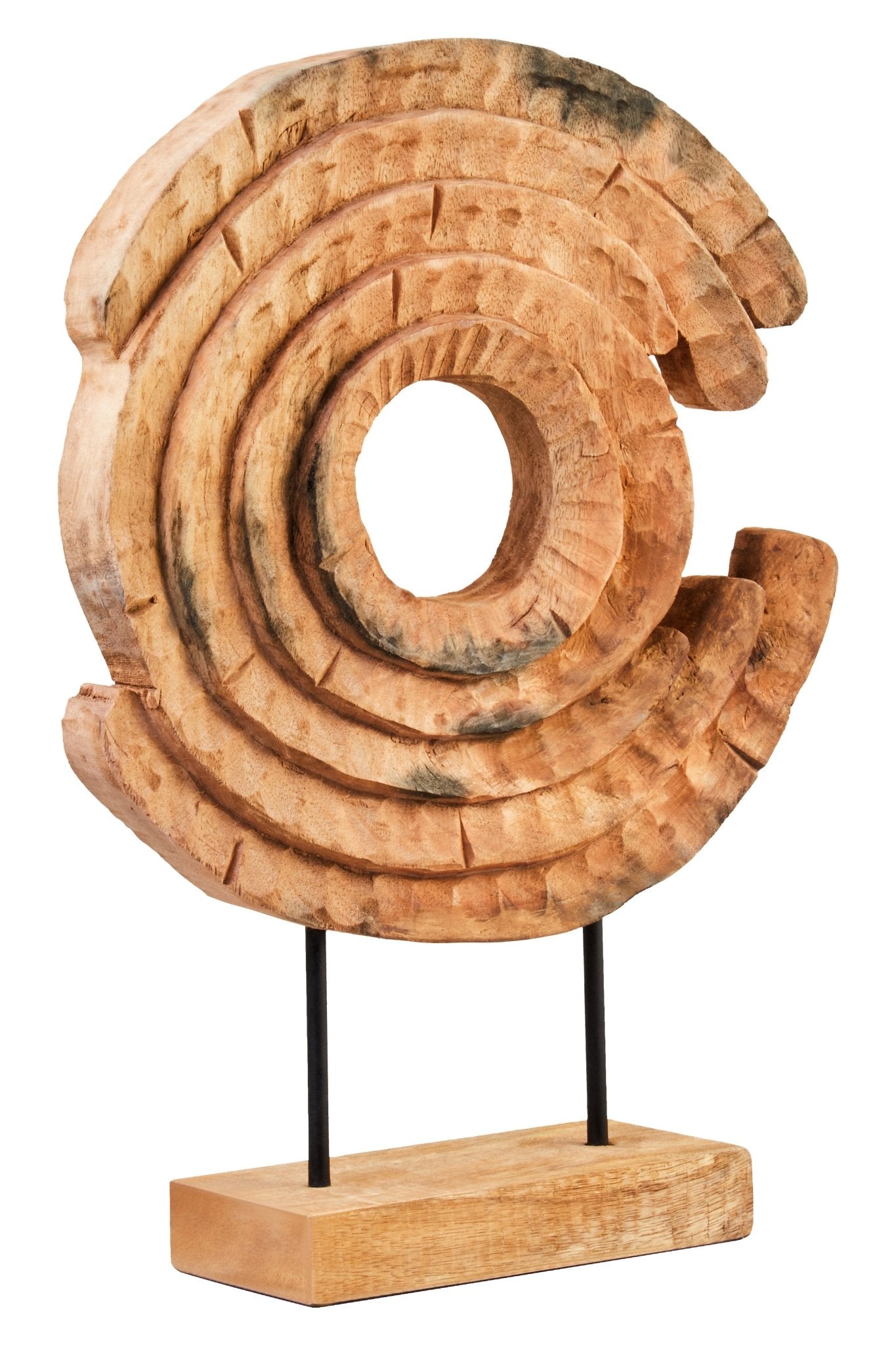 Eir Mango Wood Ring Sculpture - Skandi London