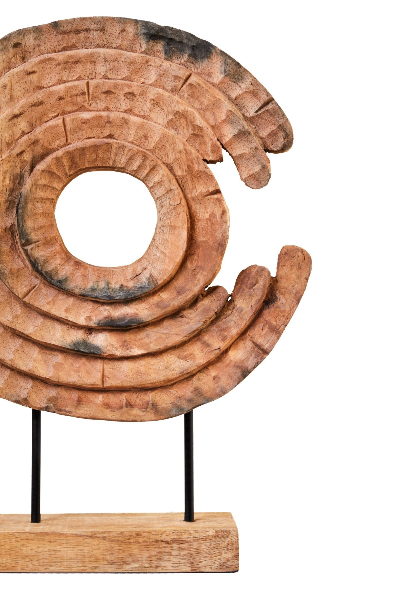 Eir Mango Wood Ring Sculpture - Skandi London