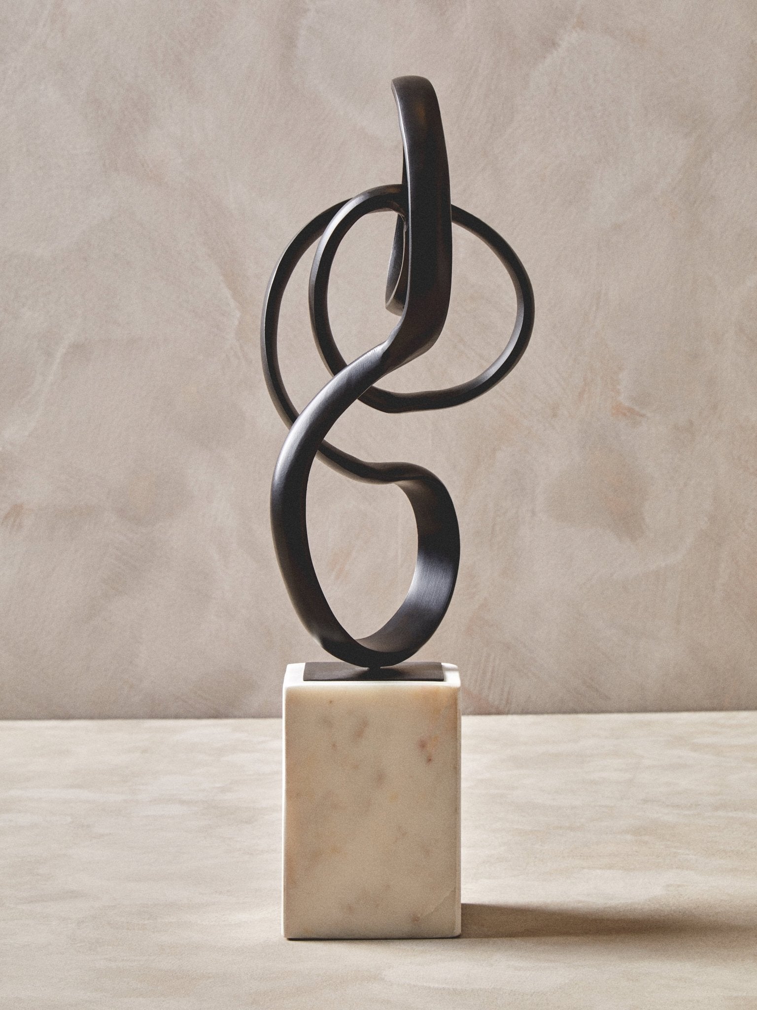 Kaspar Black Finish Aluminium Knot Sculpture - Skandi London