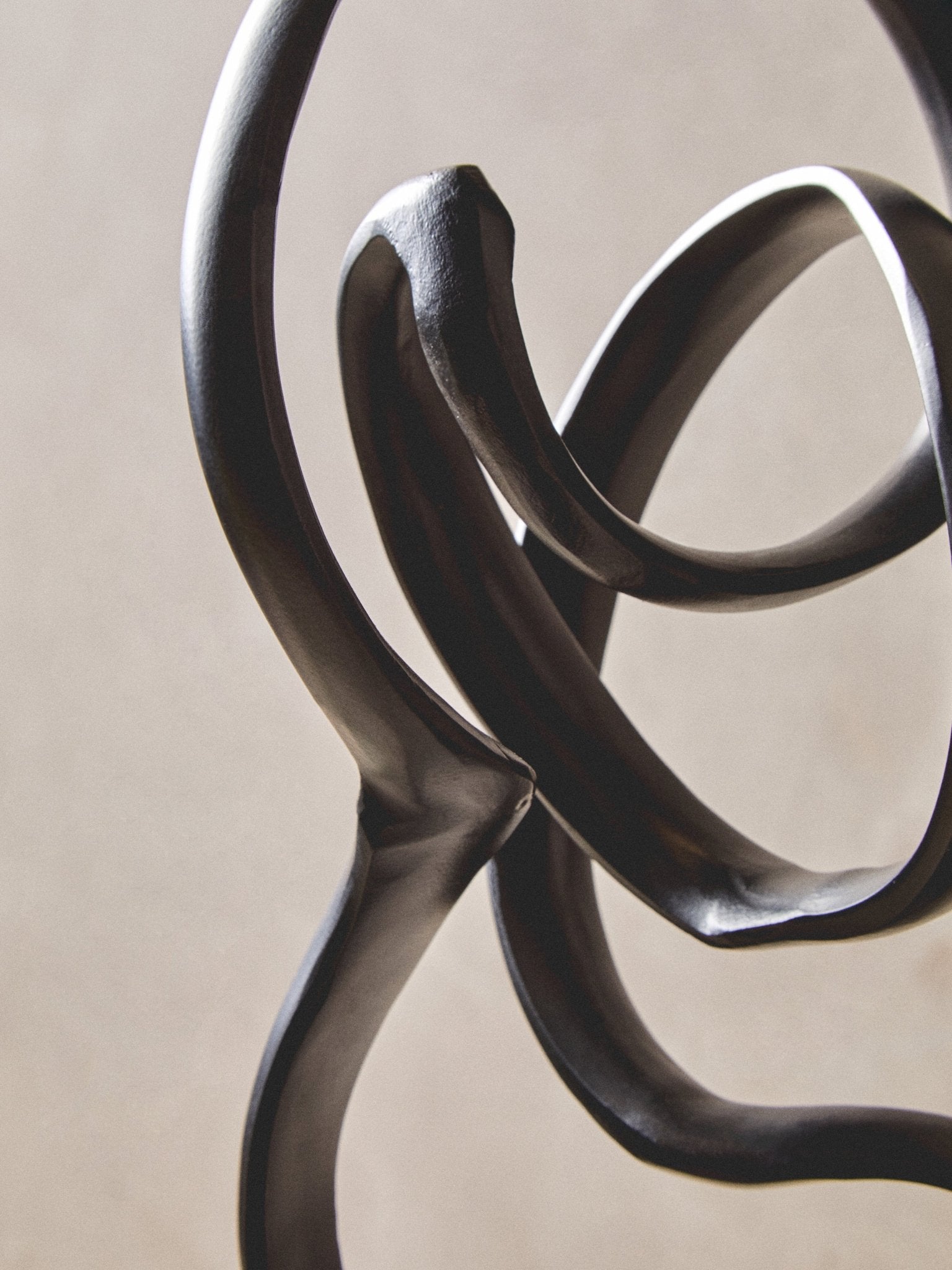 Kaspar Black Finish Aluminium Knot Sculpture - Skandi London