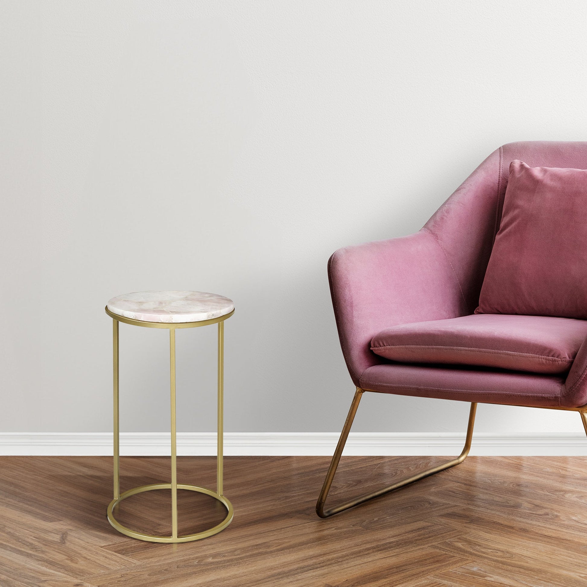Temple Rose Quartz End Table - Skandi London