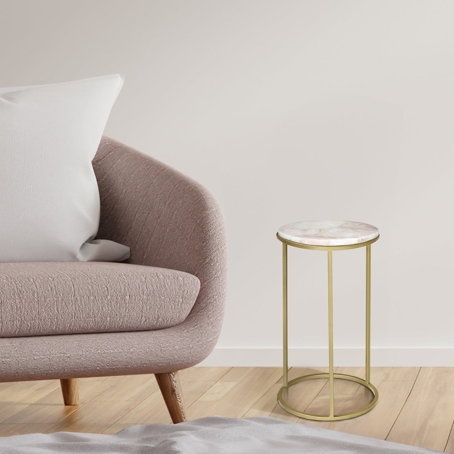 Temple Rose Quartz End Table - Skandi London