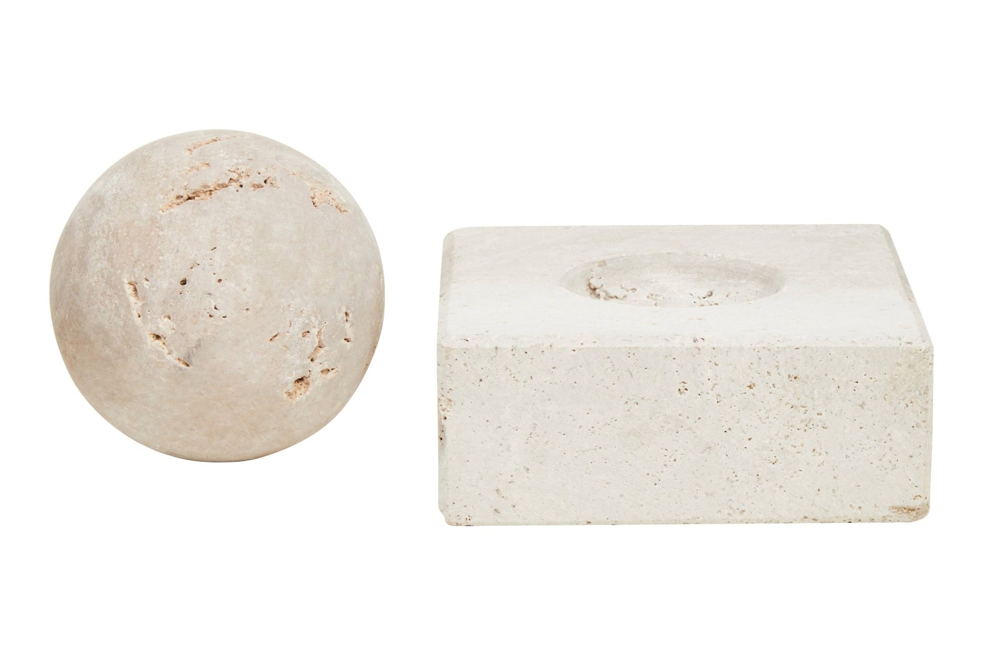 Ragnar Travertine Sculpture - Skandi London