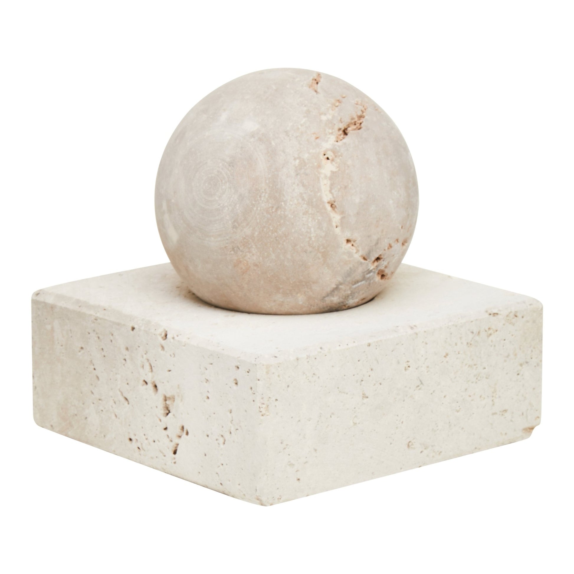Ragnar Travertine Sculpture - Skandi London