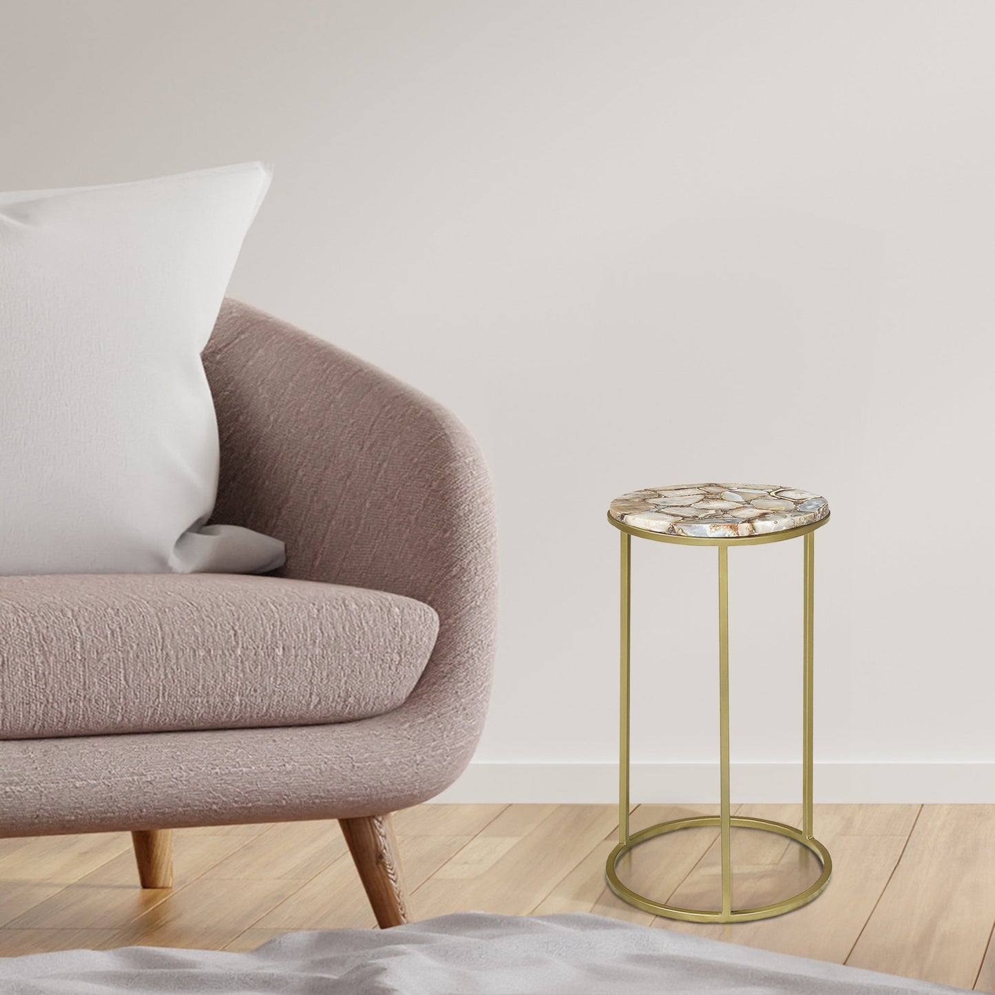 Temple Natural Agate End Table - Skandi London