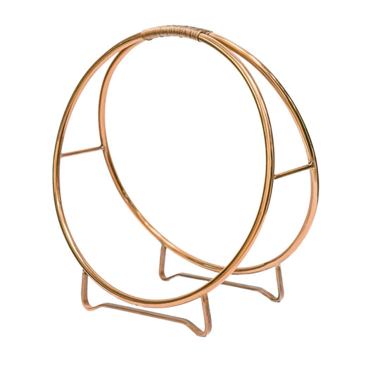 Hinner Round Copper Log Holder - Skandi London
