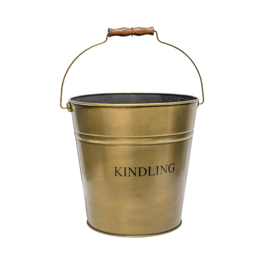 Horten Brass Kindling Bucket - Skandi London