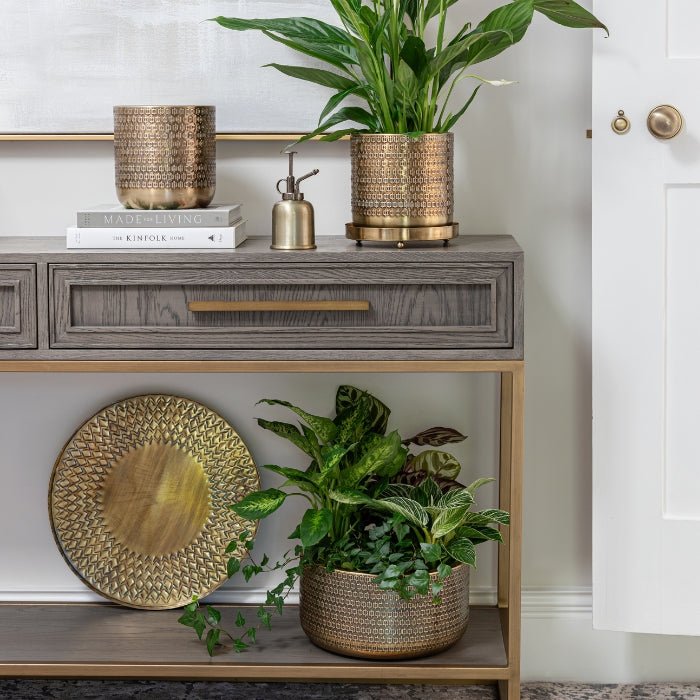Thor Embossed Tray Gold - Skandi London